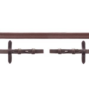 Schockemohle_Rubber_Reins_antiquebrown_silver