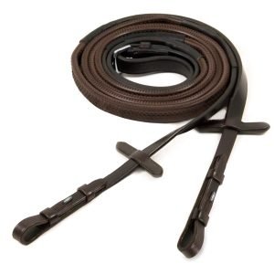 Schockemohle_RubberReins_darkbrownsilver