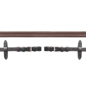 Schockemohle_RubberReins_brown_silver