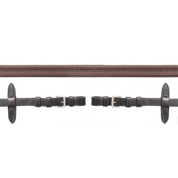 Schockemohle_RubberReins_brown_silver
