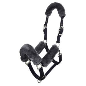 LeMieux-Comfort-Headcollar-Black-Grey