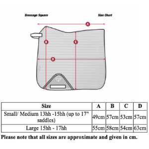 LeMieux-Dressage-Square-Luxury-Size-Guide
