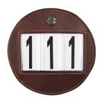 LeMieux-number-holder-round-brown-hr