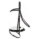 Passier-Apollo-Snaffle-Bridle-Black-Patent-White-Padding