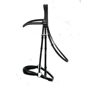 Passier-Fortuna-Snaffle-Bridle-Black-Drop-Noseband