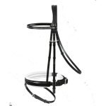 Passier-Fortuna-Snaffle-Bridle-Black-Patent-White-Padding