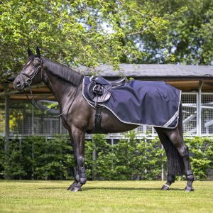 LeMieux-Arika-Waterproof-Exercise-Sheet-Navy-Image-2