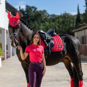 LeMieux-Loire-Classic-Dressage-Saddle-Pad-Papaya-Lifestyle-Image-1