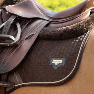 LeMieux-Puissance-Close-Contact-Pad-Brown-Lifestyle-Image-2