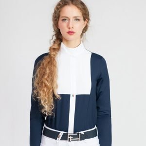 For-Horses-Italy-Ladies-Show-Shirt-Alina-Navy-1