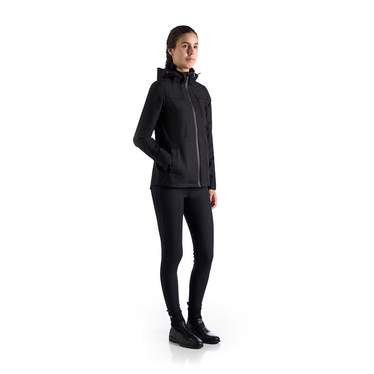 SKYE Water-resistant jacket w Hood MV 26-front side-black 100