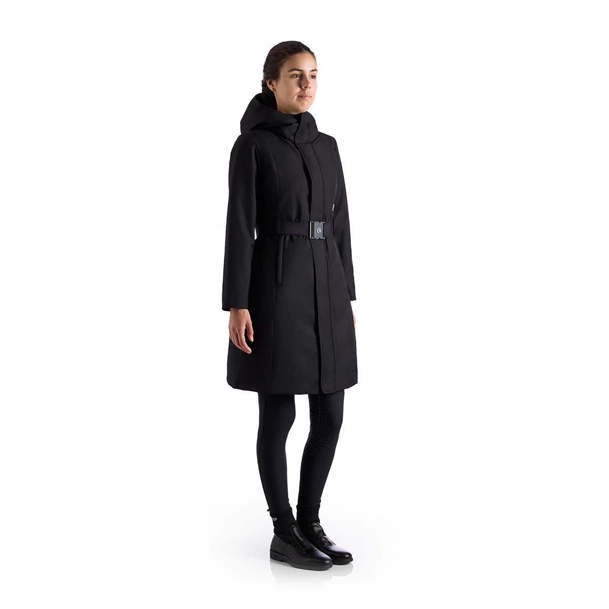 VIVIENNE Long Parka w Hood MV 26-front- black 100